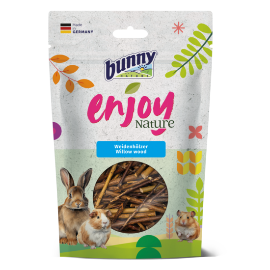 Bunny Legno di salice Mangime semplice per conigli nani & roditori 100gr NEW